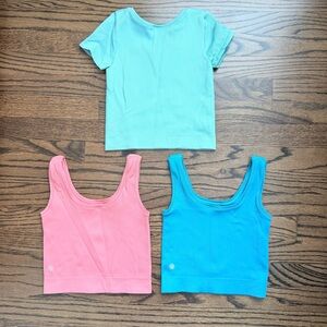 Athleta Girl Athleta Girl Rise Above Rib Crop Bundle - size 8/10